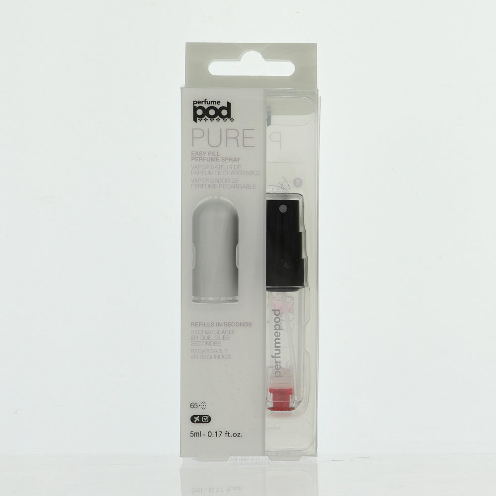 Perfume Pod Pure Silver Fragrance By Travalo 0.17 Oz Refillable Spray For Unisex In Box